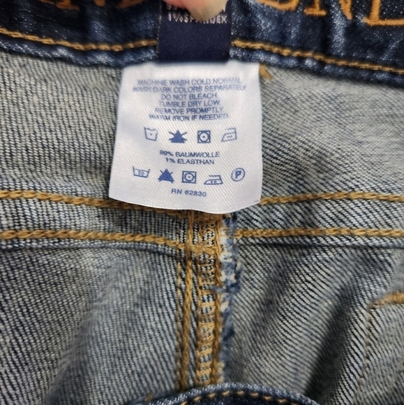 Lands End Dark Wash Mid Rise Bootcut Jeans-Size 14 - Picture 9 of 10